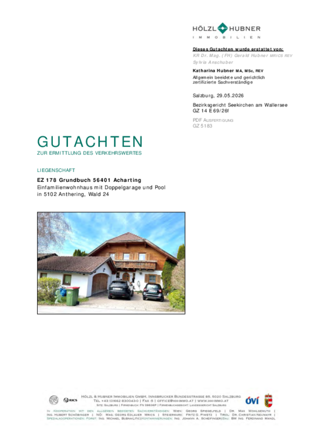 PDF Ausfertigung Verkehrswertgutachten EZ 178 GB 56401 Acharting_GZ 14 E 69-26f, BG Seekirchen 2_geschwärzt kompr.pdf