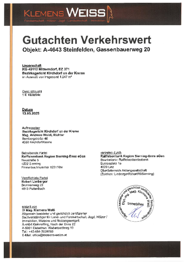 Gutachten Verkehrswert Gebäude, 13_05_2025, Raiffeisen-Limberger.pdf